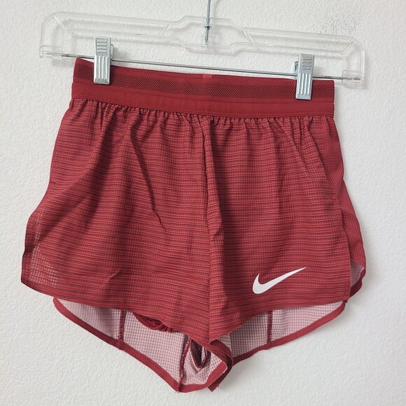 NEW Nike Womens Pro Elite Running Shorts DA3082-617 Size M Red - Picture 1 of 5